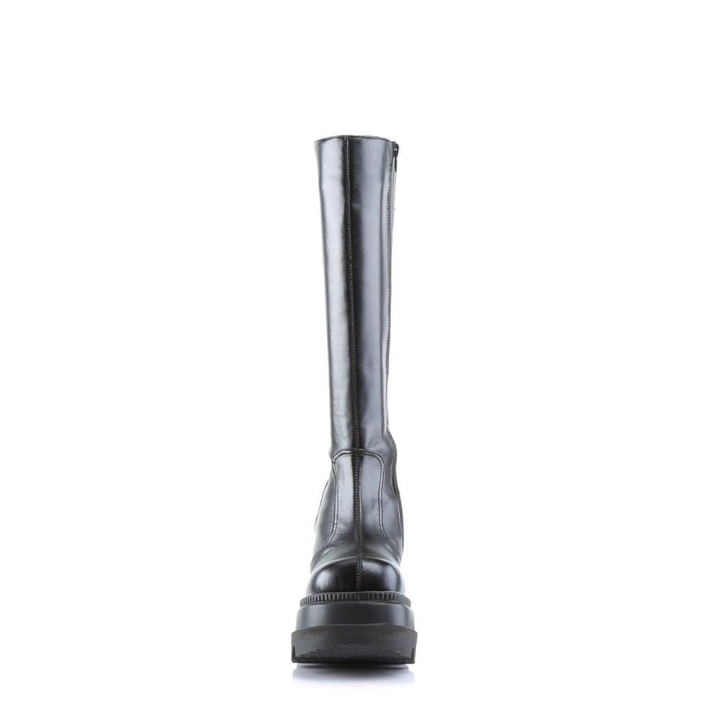 Demonia Shaker 100 Goth Black Platform Boot - Picture 2 of 4